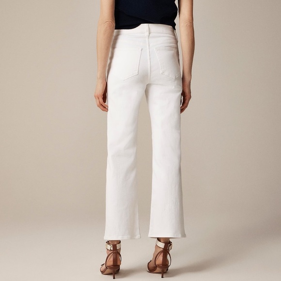 NWT!! J. CREW Petite High-Rise Kickout Jeans Solid White Size 26P 26 Petite - Picture 7 of 16